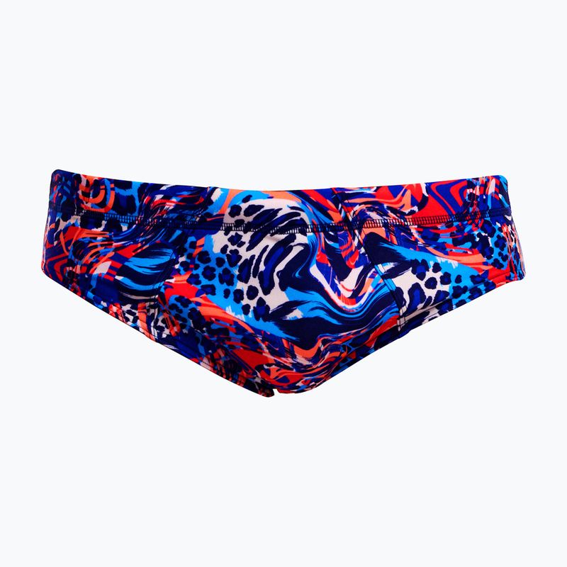 Мъжки слипове за плуване Funky Trunks Seamed Briefs mad cat