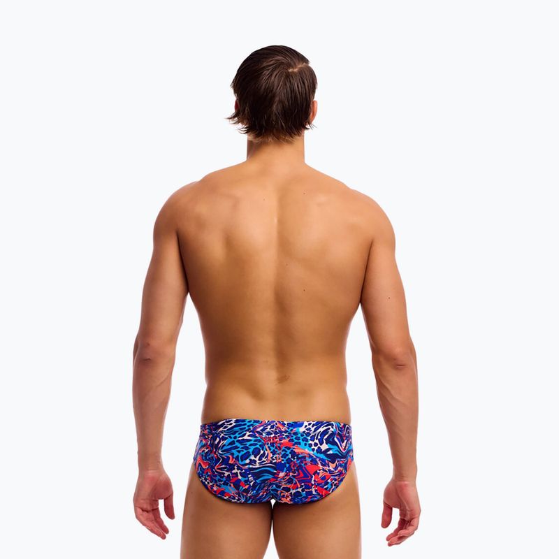 Мъжки слипове за плуване Funky Trunks Seamed Briefs mad cat 3