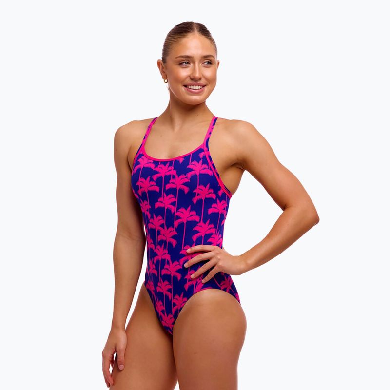 Дамски цял бански костюм Funkita Diamond Secure One Piece pinky palms 2
