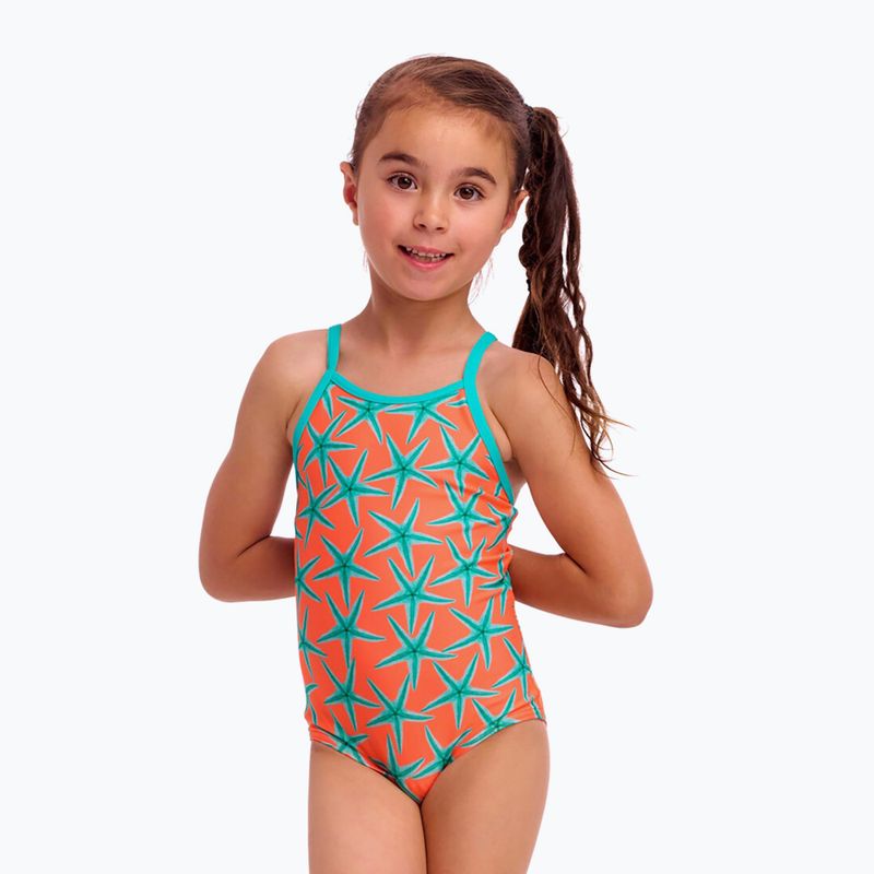 Детски цял бански костюм Funkita Printed One Piece stars below