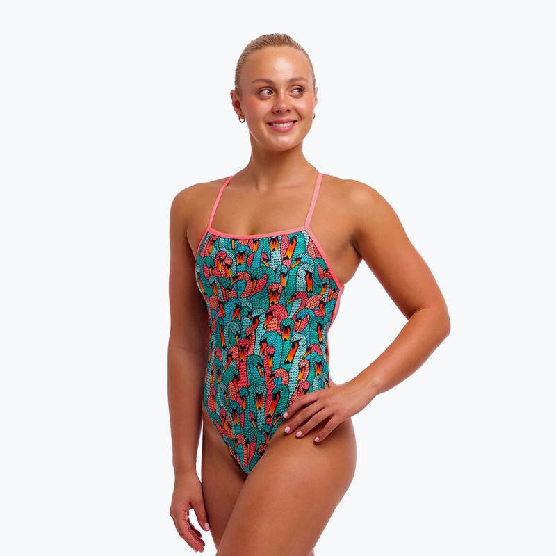 Дамски цял бански костюм Funkita Strapped In Swan see swan