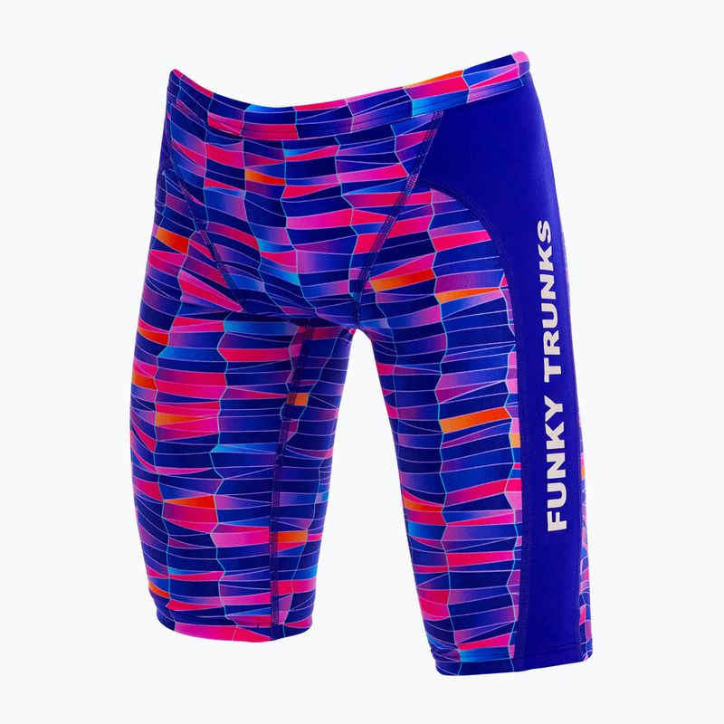 Детски шорти за плуване тип клин Funky Trunks Training Jammers warped waves