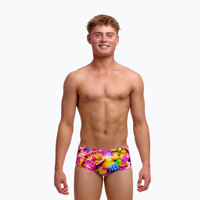 Детски плувни боксерки Funky Trunks Sidewinder Trunks tag her 2
