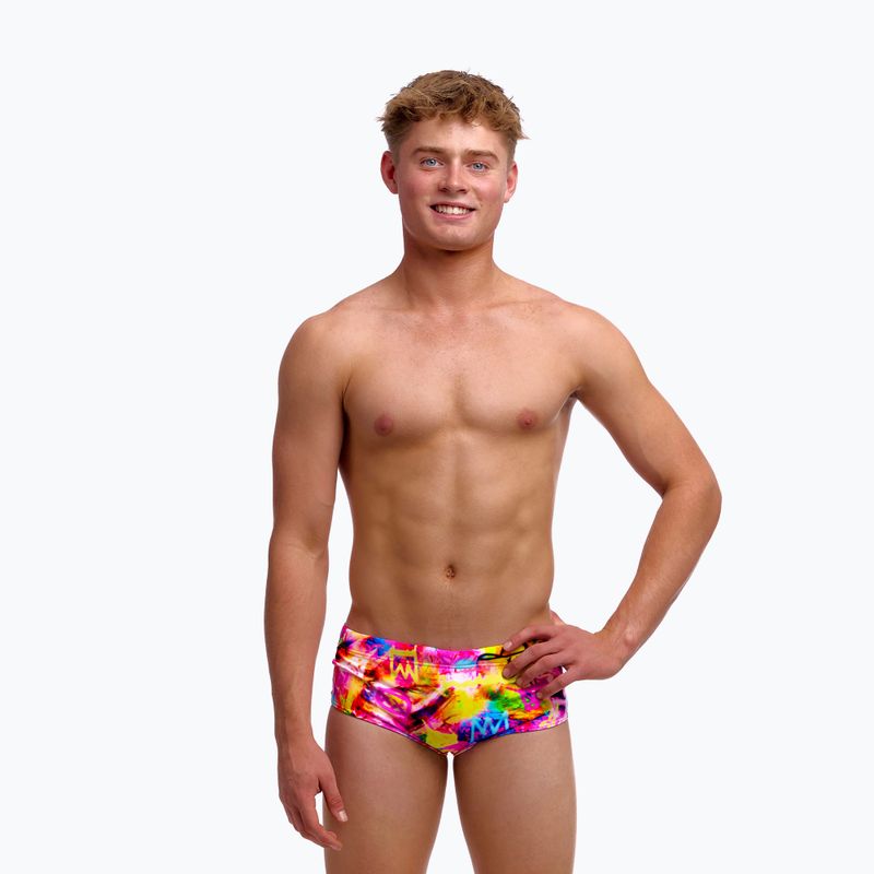 Детски плувни боксерки Funky Trunks Sidewinder Trunks tag her 3