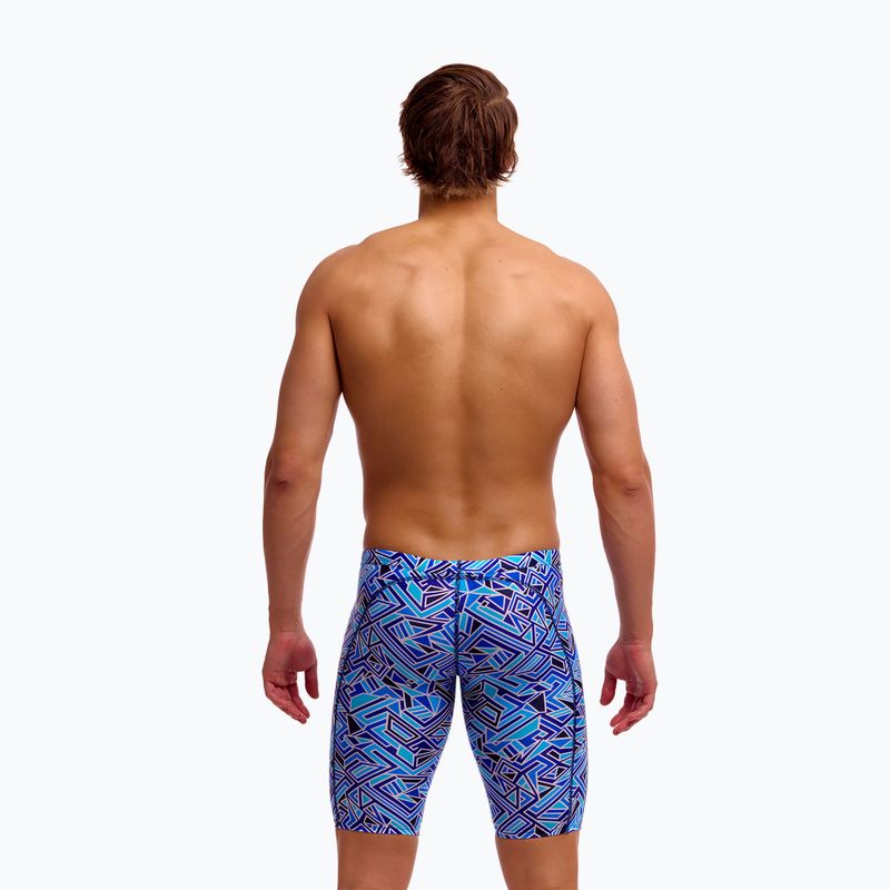 Мъжки плувни шорти тип клин Funky Trunks Training Jammers blue bits 3