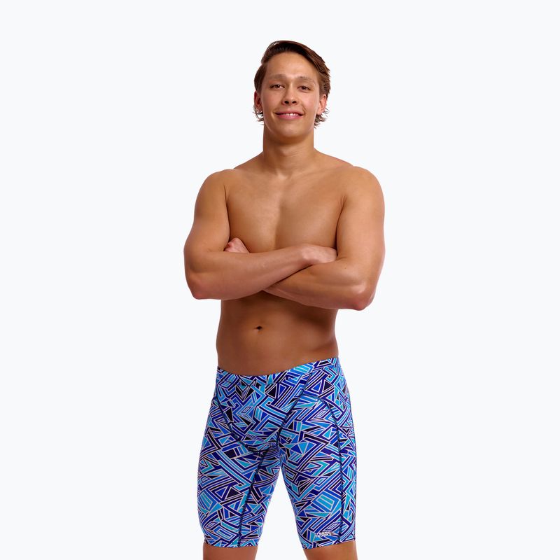 Мъжки плувни шорти тип клин Funky Trunks Training Jammers blue bits 4