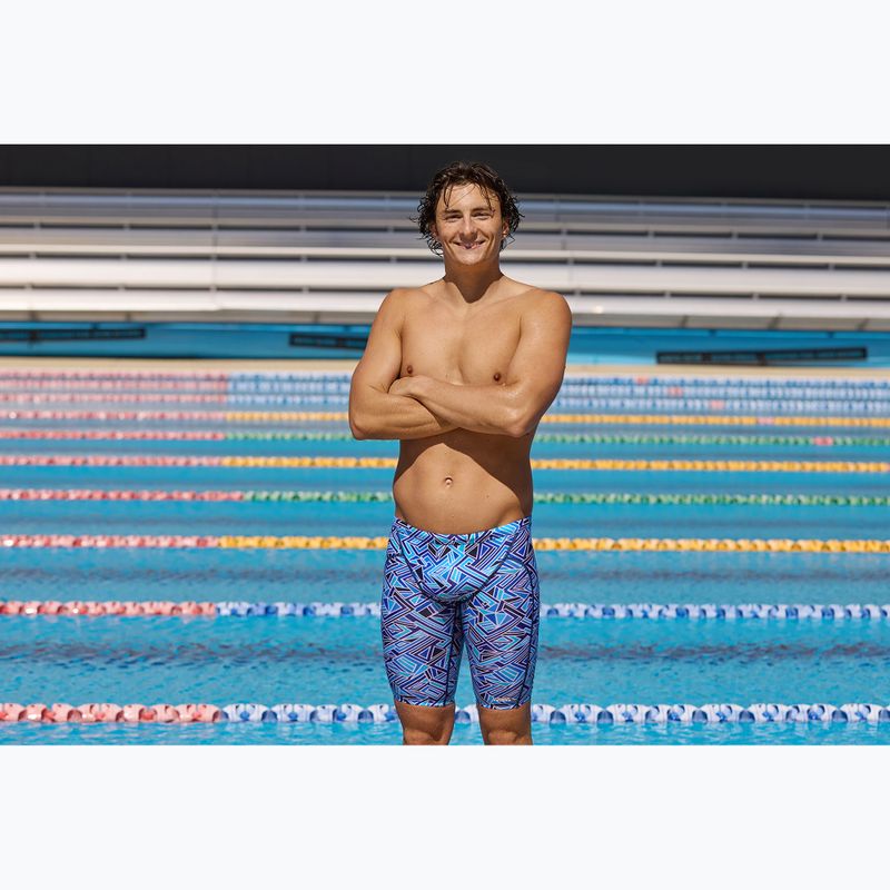 Мъжки плувни шорти тип клин Funky Trunks Training Jammers blue bits 6