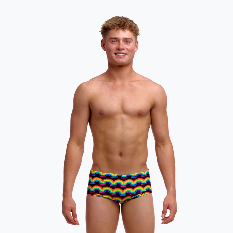 Детски плувни боксерки Funky Trunks Sidewinder Trunks rainbowie 2
