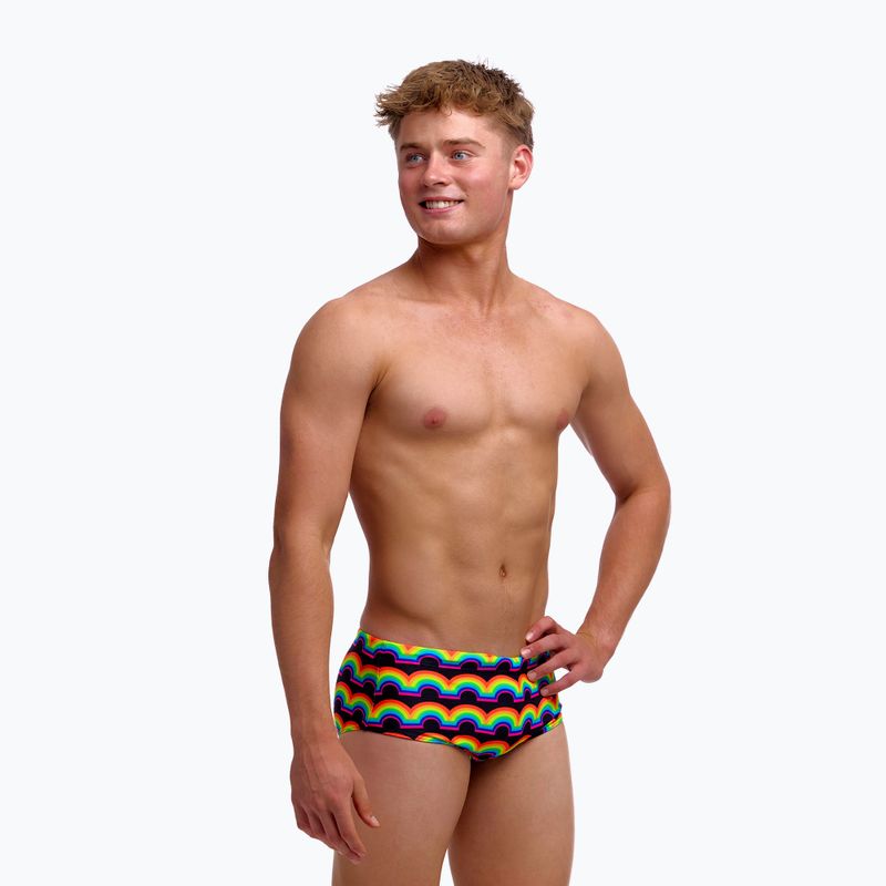 Детски плувни боксерки Funky Trunks Sidewinder Trunks rainbowie 3