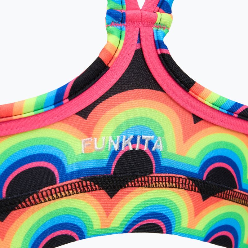 Горнище на бански костюм Funkita Sports Top rainbowie 3