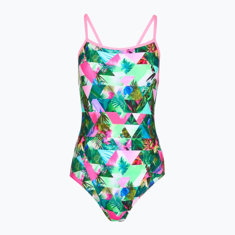 Дамски цял бански костюм Funkita Single Strap One Piece sub lime