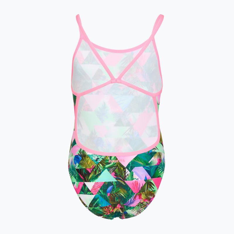 Детски цял бански костюм Funkita Single Strap One Piece sub lime 2