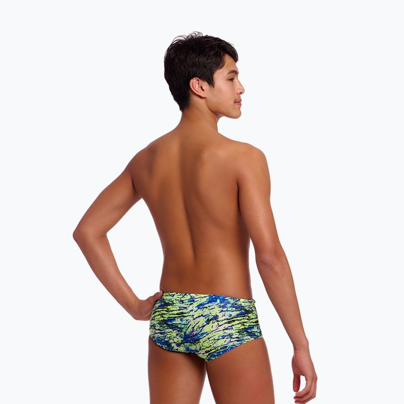 Детски плувни боксерки Funky Trunks Sidewinder Trunks scaled black 2