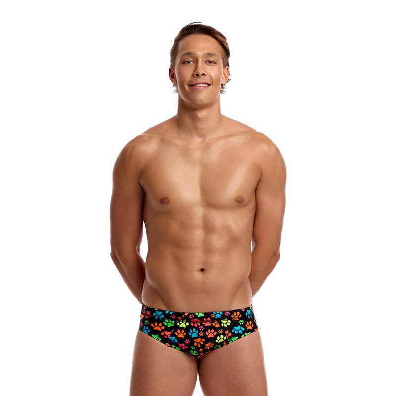 Мъжки слипове за плуване Funky Trunks Seamed Briefs pawsome 2