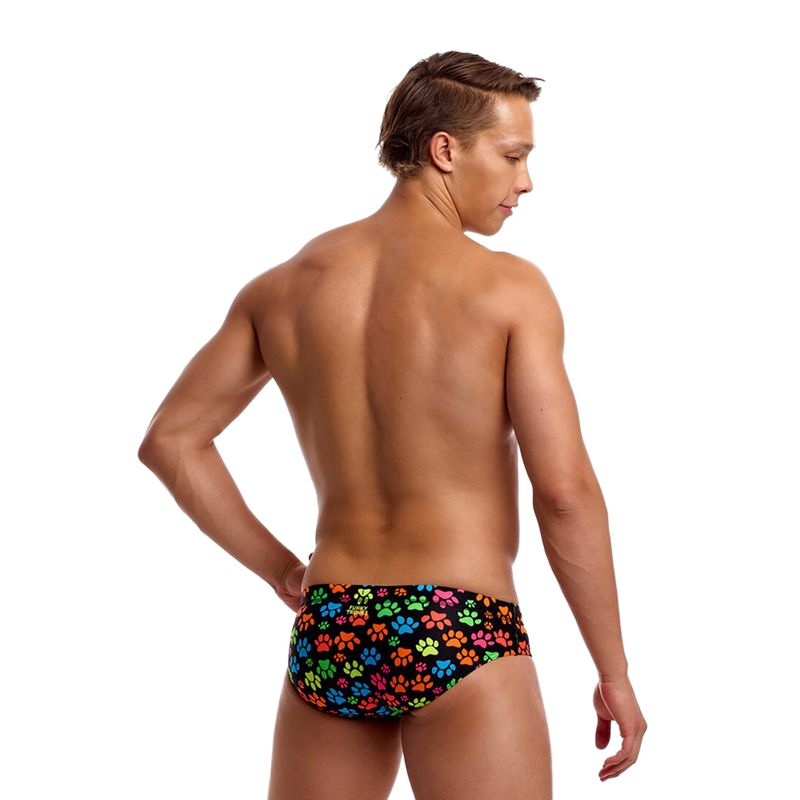 Мъжки слипове за плуване Funky Trunks Seamed Briefs pawsome 3