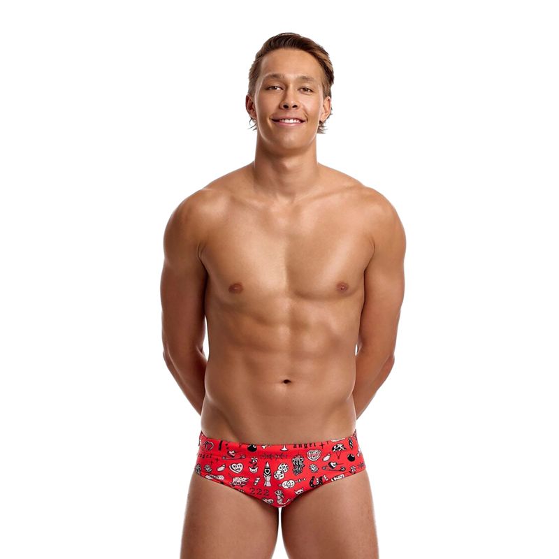 Мъжки слипове за плуване Funky Trunks Classic Brief scribbles 2