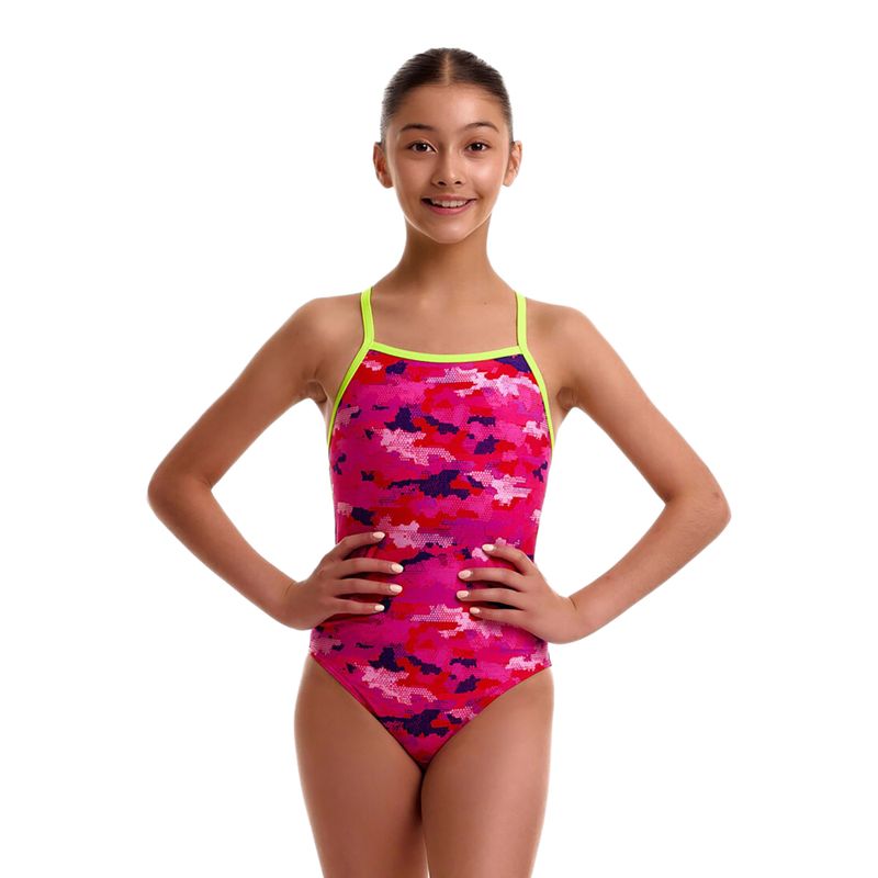 Детски цял бански костюм Funkita Strapped In One Piece special pops 2
