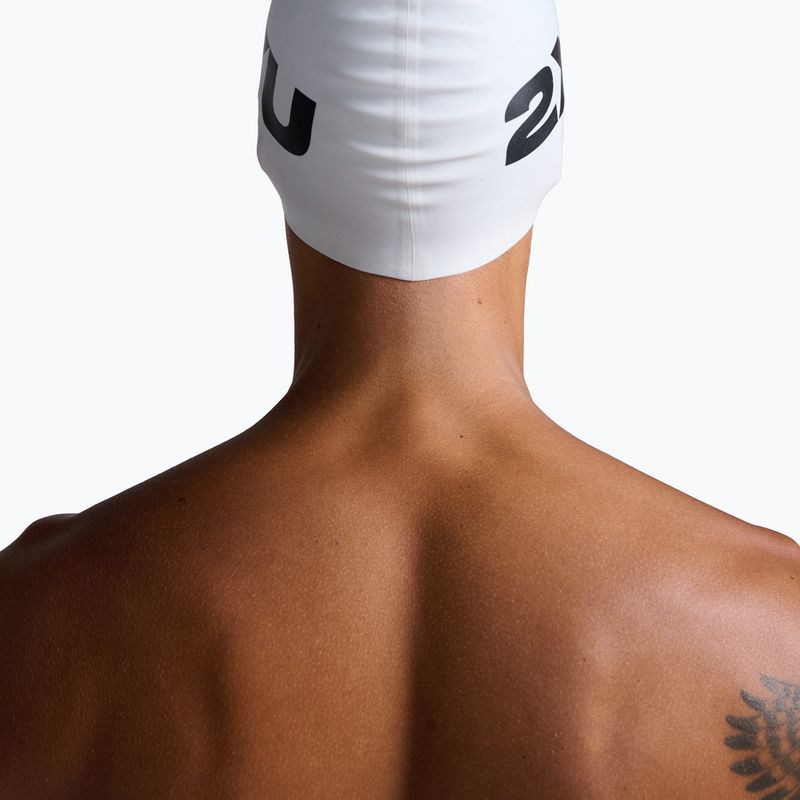 Шапка за плуване 2XU Silicone white/white 5