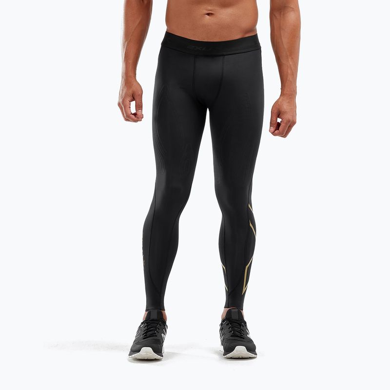 Мъжки тренировъчен клин 2XU Force Compression черен и златист MA5365B 4