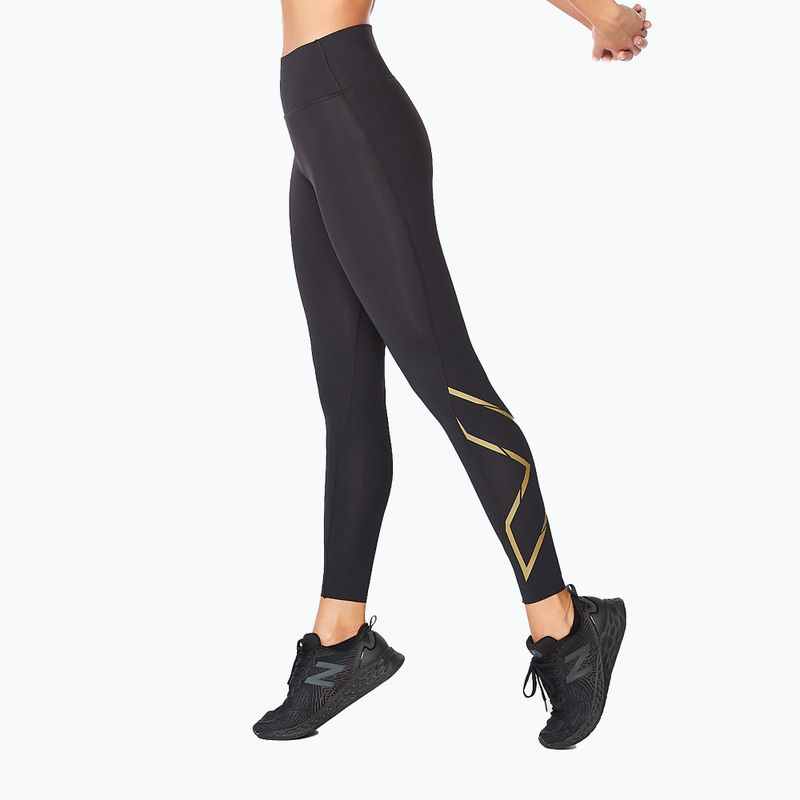 Дамски клинове за тренировка 2XU Force Mid-Rise Compression black and gold WA5367B 3