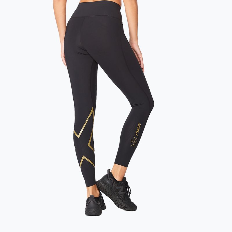 Дамски клинове за тренировка 2XU Force Mid-Rise Compression black and gold WA5367B 4