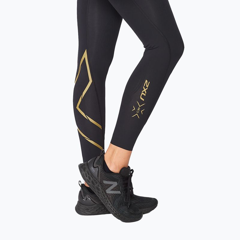 Дамски клинове за тренировка 2XU Force Mid-Rise Compression black and gold WA5367B 5
