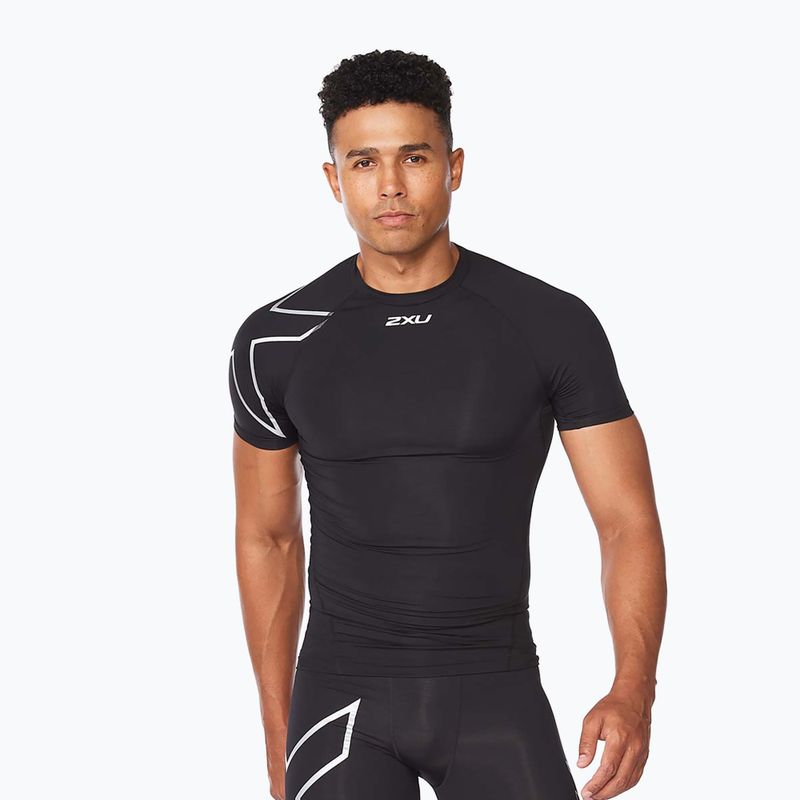 Мъжки тренировъчен суитшърт 2XU Core Compression black/silver MA6399A