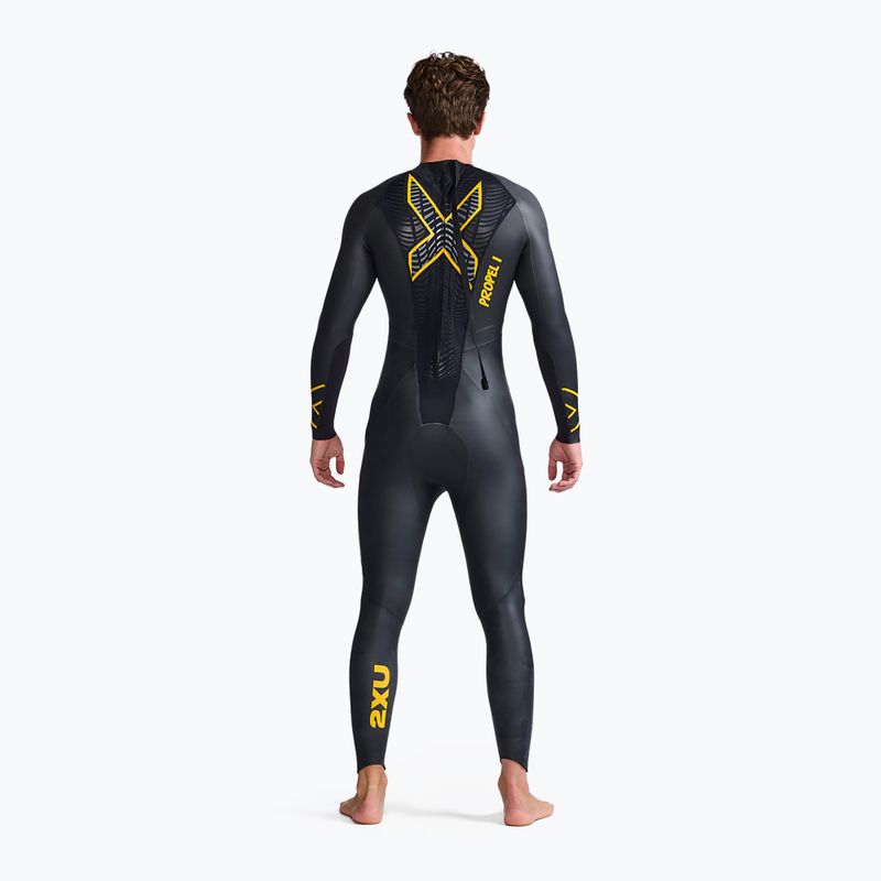 Мъжки костюм за триатлон 2XU Propel:1 black/ambition MW4991C 2