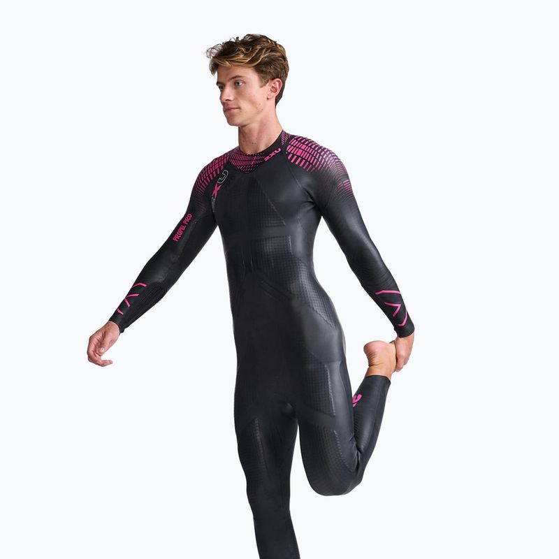 Мъжки костюм за триатлон 2XU Propel PRO 3 mm black/punk pink 4
