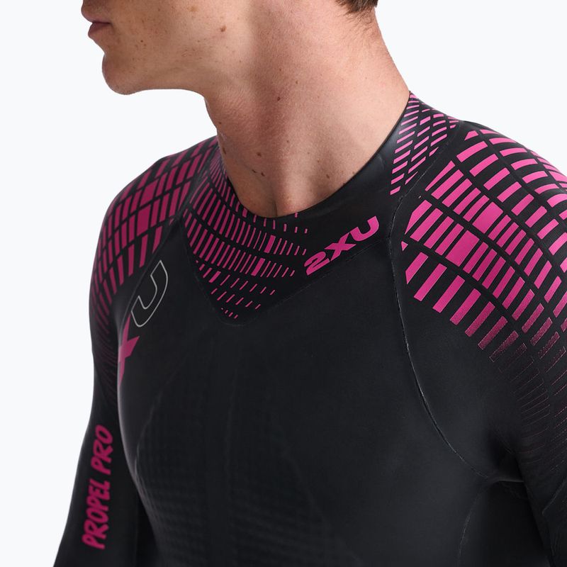 Мъжки костюм за триатлон 2XU Propel PRO 3 mm black/punk pink 7