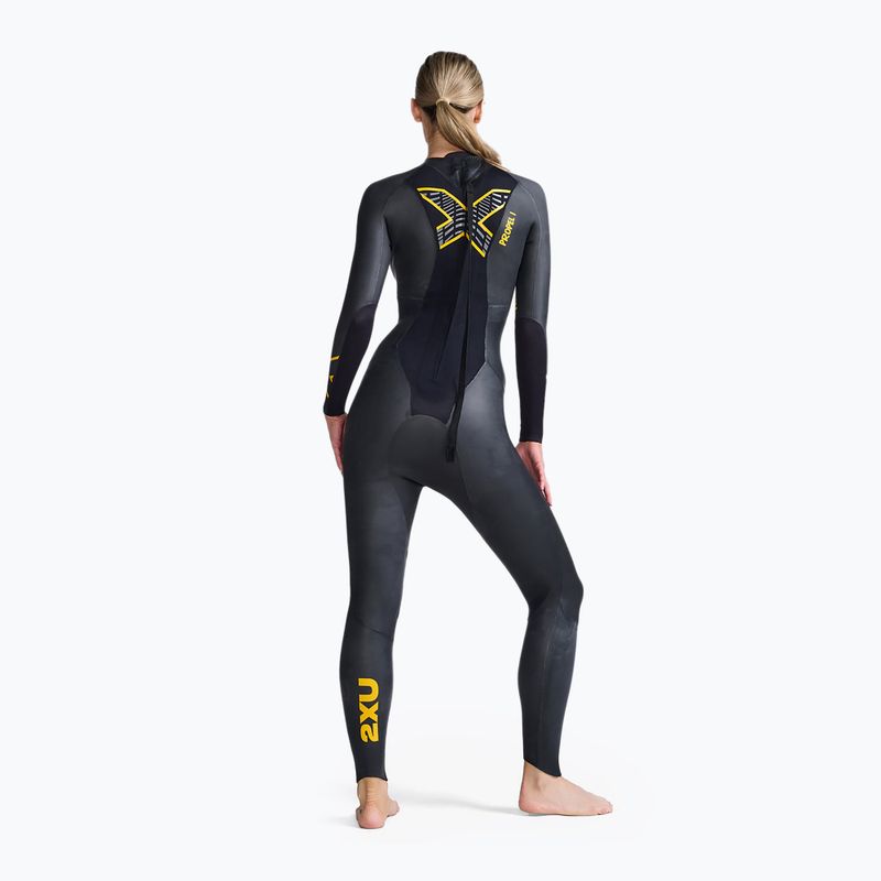 Дамски костюм за триатлон 2XU Propel:1 black/ambition WW4994C 2