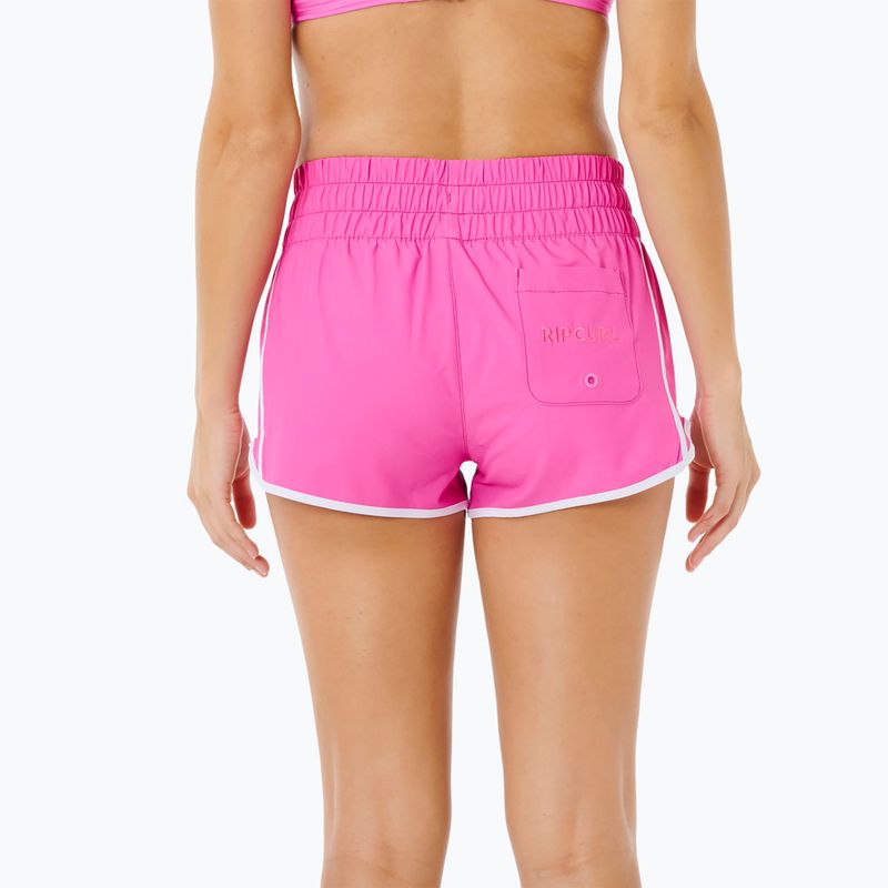 Дамски плажни шорти Rip Curl High Waist Retro Volley 3" super pink 3