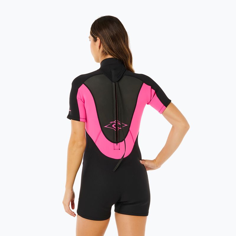 Дамски неопренов костюм за плуване Rip Curl Omega 2/2 mm Back Zip Springsuit black/pink 3