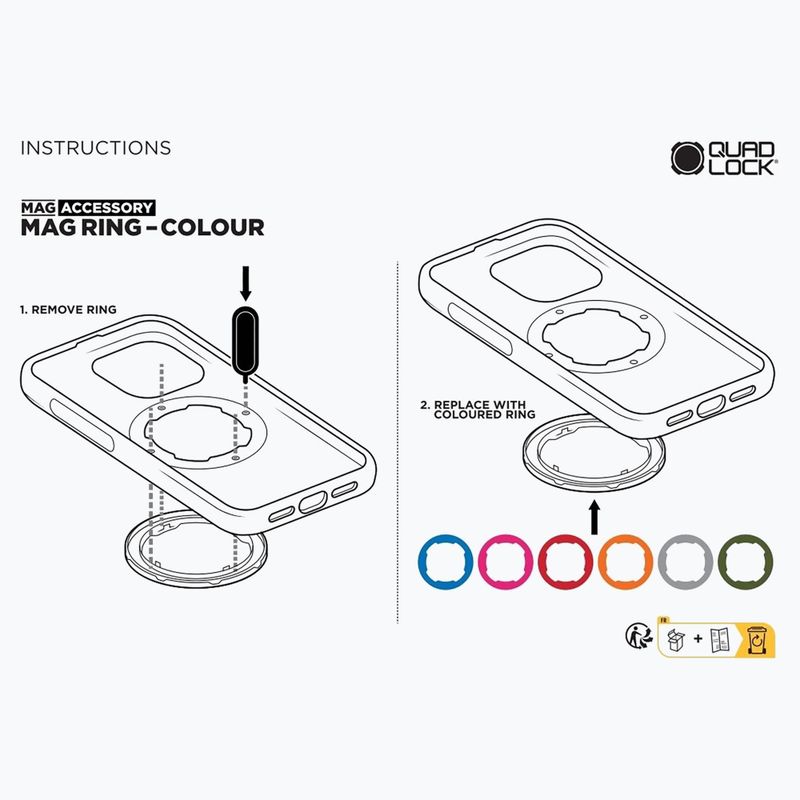 Quad Lock Оригинален калъф за телефон Samsung Galaxy S22 черен 2