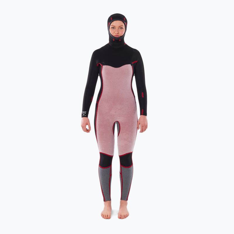 Дамски неопренов костюм за плуване Rip Curl Dawn Patrol 5/4 mm Chest Zip Hooded black 3