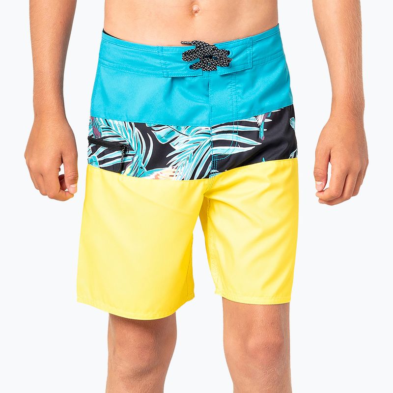 Детски къси панталони за плуване Rip Curl Undertow синьо и жълто KBOGI4 6