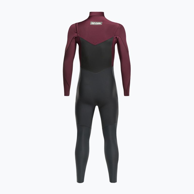 Мъжки неопренов костюм Rip Curl Dawn Patrol C/Zip 3/2 mm GB wine 3