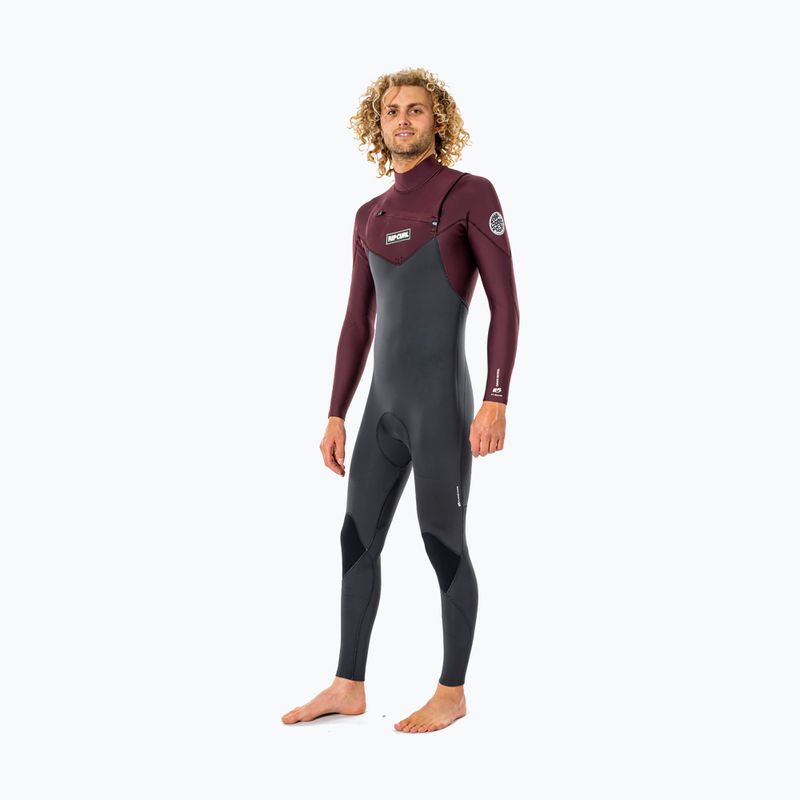 Мъжка плувна пяна Rip Curl Dawn Patrol 4/3 mm Grey Maroon WSM9CM