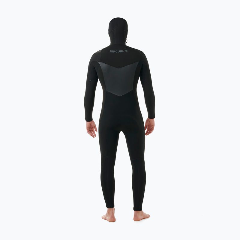 Мъжки неопренов костюм за плуване Rip Curl Dawn Patrol Hooded 6/4 mm Chest Zip black 2
