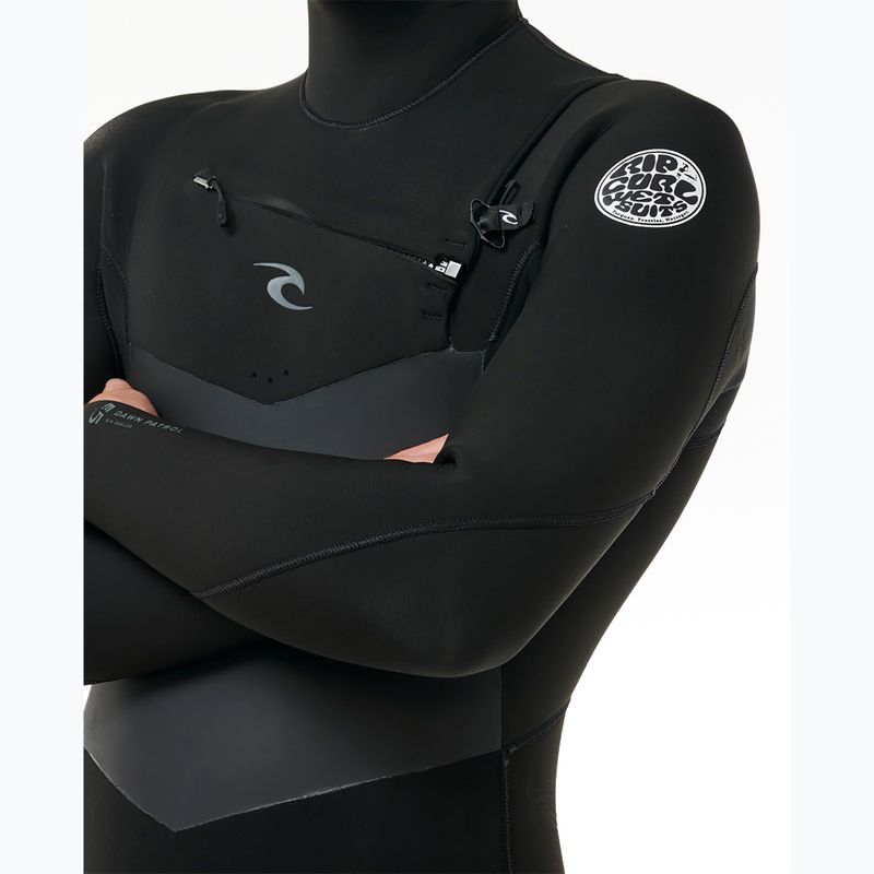 Мъжки неопренов костюм за плуване Rip Curl Dawn Patrol Hooded 6/4 mm Chest Zip black 5
