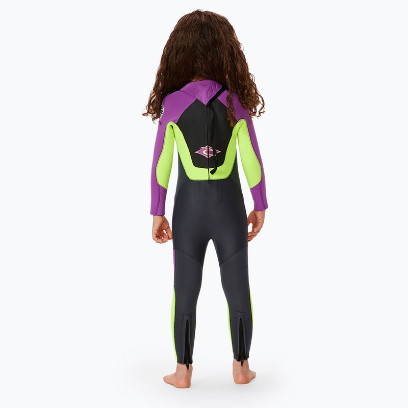 Детски неопренов костюм за плуване Rip Curl Groms Omega 3/2 Back Zip purple 2