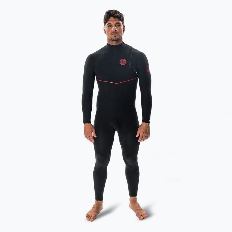 Мъжки бански Rip Curl Flashbomb Fusion 3/2mm Zip Free Swim Foam Black