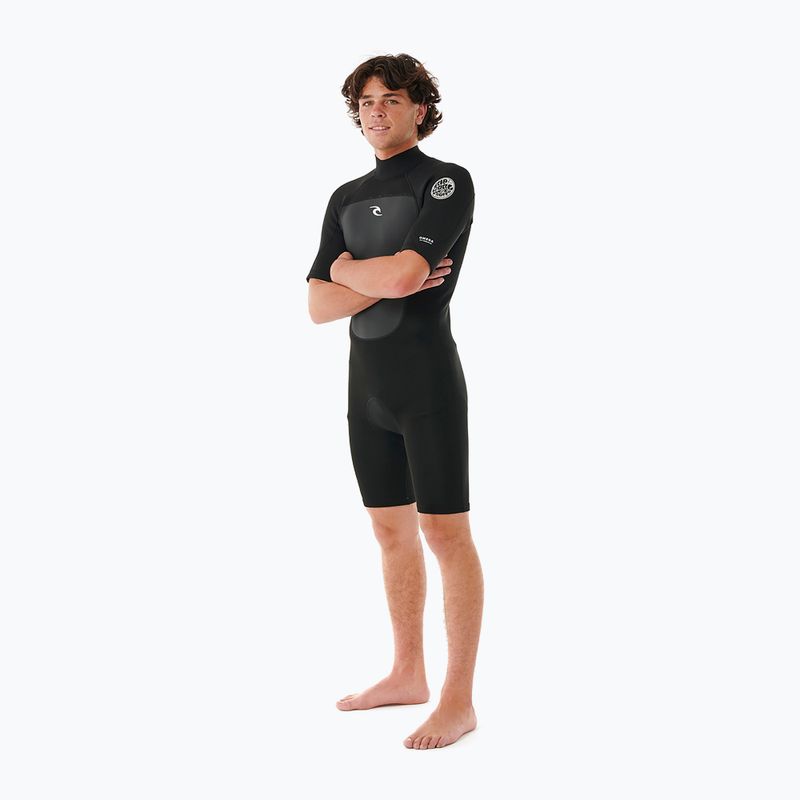 Мъжки неопренов костюм за плуване Rip Curl Omega 2 mm Back Zip Springsuit black 2