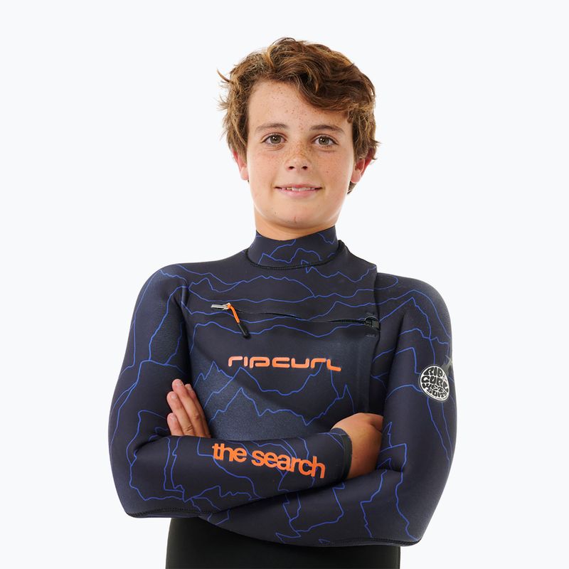 Rip Curl Flashbomb 4/3 mm Chest Zip purple night детска пяна за плуване 5