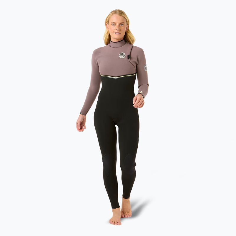 Дамски хидрокостюм Rip Curl Ebomb 3/2 mm Zip Free eggplant 3