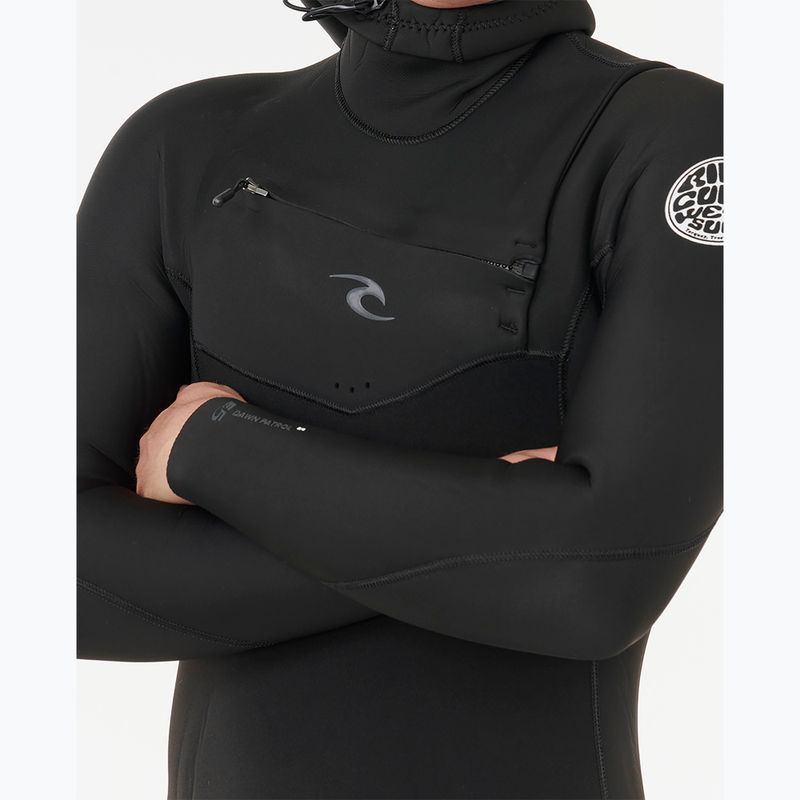 Мъжки неопреннов костюм за плуване Rip Curl Dawn Patrol Cz Hood 5/4 mm black 5