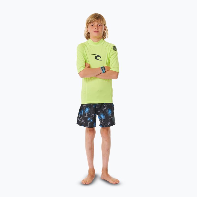 Rip Curl Brand Wave UPF Rash Vest детска блуза за плуване лайм 2