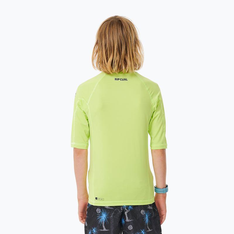 Rip Curl Brand Wave UPF Rash Vest детска блуза за плуване лайм 3
