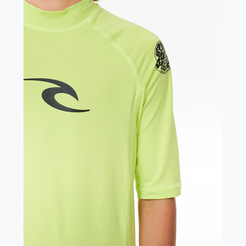 Rip Curl Brand Wave UPF Rash Vest детска блуза за плуване лайм 5