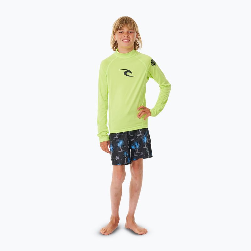 Rip Curl Brand Wave UPF Rash Vest детска плувна жилетка с дълъг ръкав lime 2